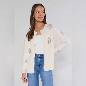 AVARA Melody Ivory Embellished Cardigan NWT